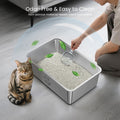 Cat Litter Box with High Sides Large Stainless Steel Cat Litter Pan 23.6