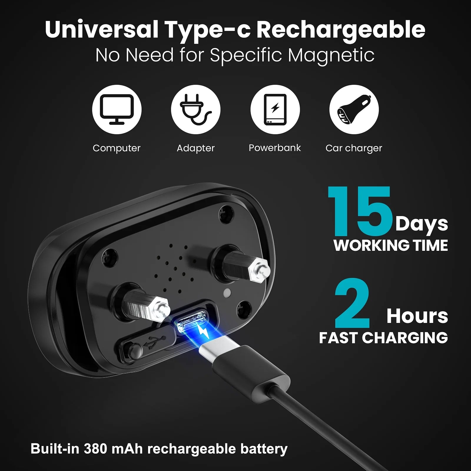 Dog Shock Collar for Large Dogs,Smart Bark Collar,Rechargeable anti Barking Training Collar with 7 Adjustable Sensitivity, with Beep Vibration